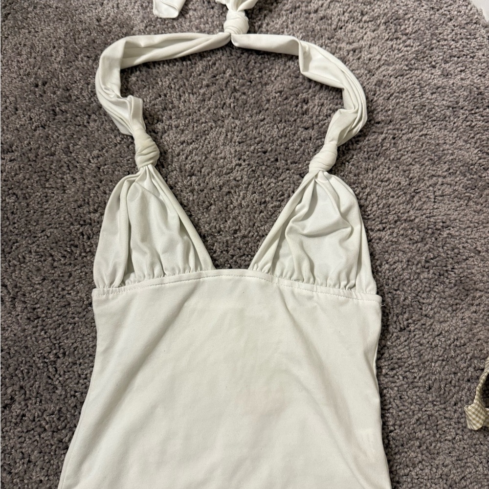 White Halter Top